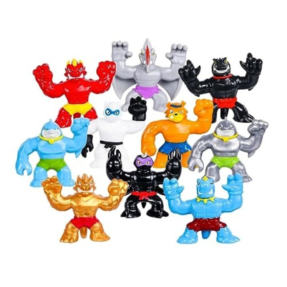 Heroes Of Goo Jit Zu Minis Mega 10 Pack Action Figures  Stretch Squish Battle